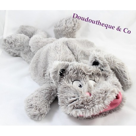 Plush Cat ETAM range pyjamas doudou hot water bottle gray 39 cm