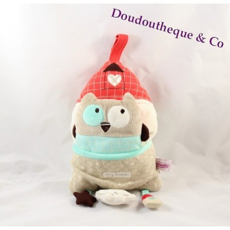 Doudou Hibou / Chouette mouchoir POMMETTE oiseau Doudou Hibou / Chouette mouchoir POMMETTE oiseau