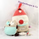 Doudou Hibou / Chouette mouchoir POMMETTE oiseau