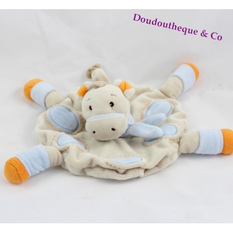 Flachdecke Pferd KIMBALOO rund beige blau orange Puppe 28 cm Flachdecke Pferd KIMBALOO rund beige blau orange Puppe 28 cm