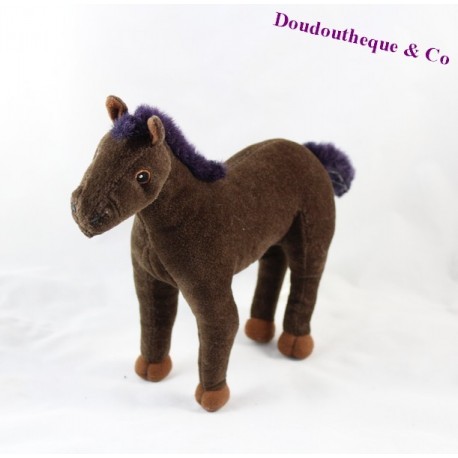 Caballo de peluche IKEA marrón púrpura reflejo 22 cm