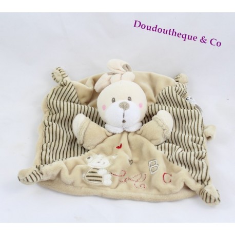 Flat rabbit cuddly toy NICOTOY brown ABC 24X23cm Flat rabbit cuddly toy NICOTOY brown ABC 24X23cm