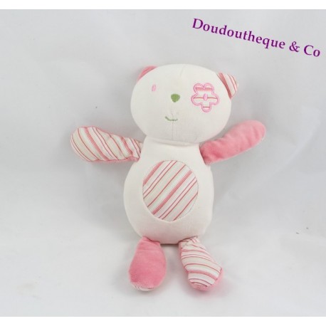 Doudou cat eye flower white pink candy CANE