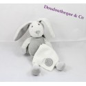 Plush rabbit grey handkerchief white BABY NAT ' 24 cm pacifier