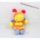 Plush Bee Pommette orange red and yellow