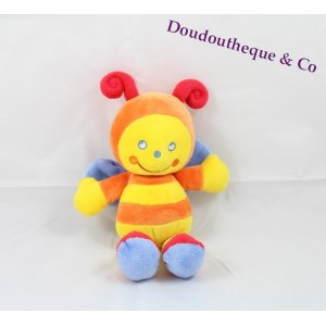 Plush Bee Pommette orange red and yellow
