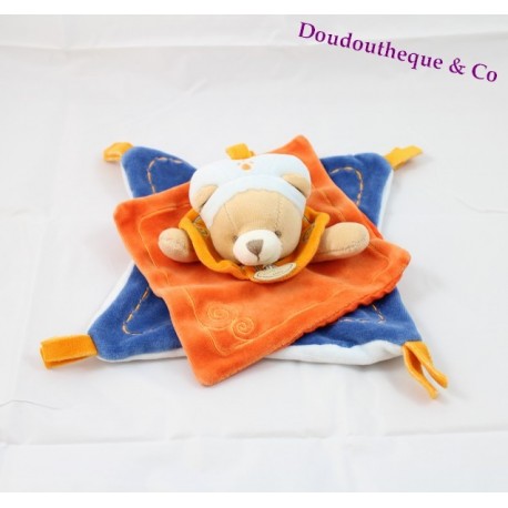 Doudou dish bears DOUDOU and company Indidou orange and blue collection