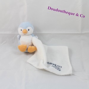 Doudou pingouin KIMBALOO mouchoir Winter Sailor La Halle 22 cm