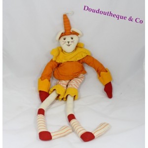 Muñeca de ratón L'OISEAU BATEAU amarillo naranja 50 cm