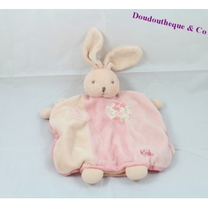 Marioneta de peluche conejo colección KALOO Flores Lilirose rosa 26 cm