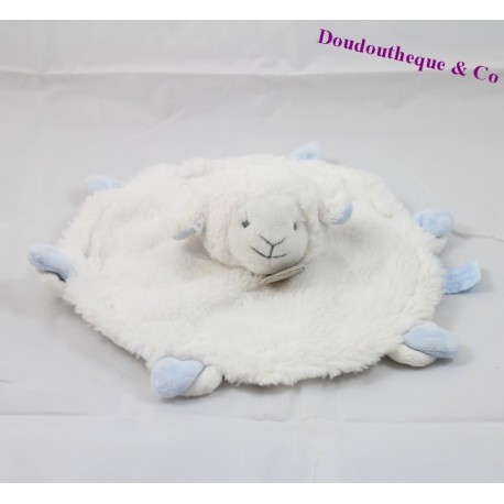 Lamb flat comforter DOUDOU ET COMPAGNIE sheep My little white blue