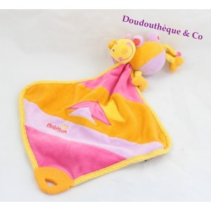 Doudou semi plat lapin Calin Circus BABYSUN 20 cm 