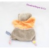 Elefante de la marioneta de Doudou 22 cm naranja gris TOODO