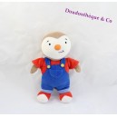 Plüsch Sie Charlie AJENA Teddy 24 cm roten und blauen overalls