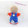 Plüsch Sie Charlie AJENA Teddy 24 cm roten und blauen overalls