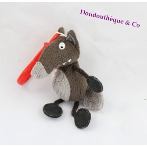 Peluche porte clés Le Loup AUZOU 2015 éditions Auzou 12 cm