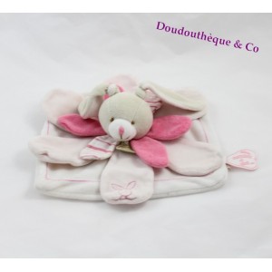 Flat rabbit cuddly toy DOUDOU ET COMPAGNIE Celestine petal rose white 23 cm