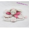 Flaches Kaninchen Kuscheltier DOUDOU ET COMPAGNIE Celestine Blütenblatt rosa weiß 23 cm