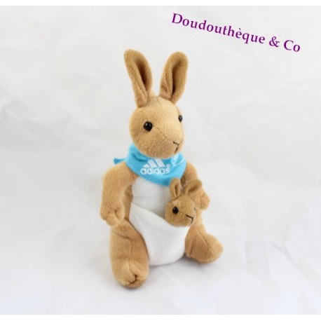 DOUDOU kangourou ADIDAS eurocom Pub avec foulard bleu DOUDOU kangourou ADIDAS eurocom Pub avec foulard bleu