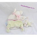 Doudou puppet mouse and his baby DOUDOU AND COMPAGNIE Green Barbotine 26 cm