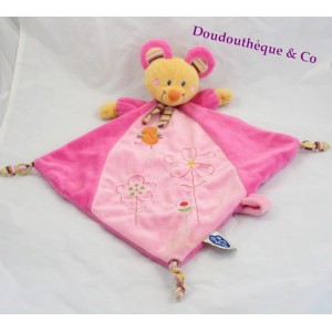 DouDou Flat mouse parole di bambini rosa Rhombus Leclerc 45 cm ricami