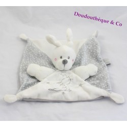 Doudou flat rabbit SIMBA TOYS BENELUX star rabbit gray white Laline Nicotoy 25 cm