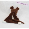 Doudou mouse flat end ' brown white CABBAGE Monoprix 28 cm