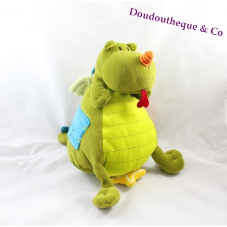 Doudou d'éveil Walter le dragon LILLIPUTIENS 23cm 