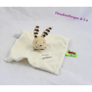 Rabbit flat comforter DOUDOU AND COMPANY Tatoo beige striped collar brown