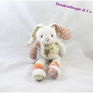 Doudou Lapin HISTOIRE D'OURS boule beige 14 cm  	