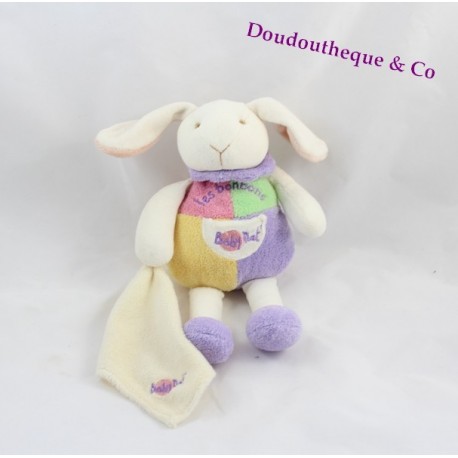 Doudou lapin mouchoir BABY NAT collection les bonbons