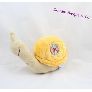 Plüsch-Theo-Schnecke NOUKIE'S Emma Paco und Aldo beige yellow cross 30 cm