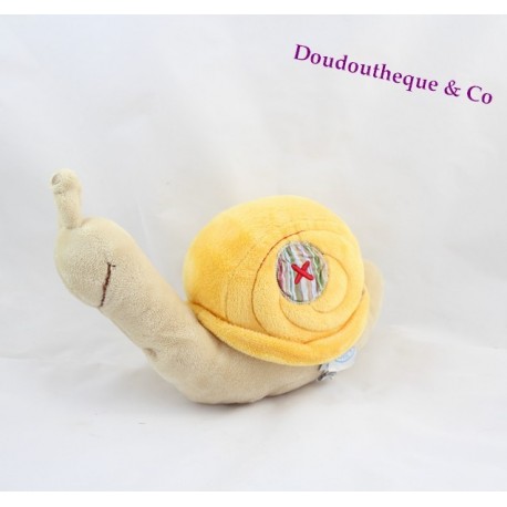 Plüsch-Theo-Schnecke NOUKIE'S Emma Paco und Aldo beige yellow cross 30 cm