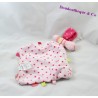 Doudou planas flores de color rosa patrón mariposa SIMBA juguetes Nicotoy bordadas 28 cm