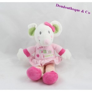 Doudou mouse KIABI pink "I am a mouse like this"