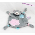Doudou plat ours MGM DODO D'AMOUR gris noeud 