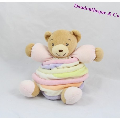 Doudou boule kaloo spirale candies vert rose violet