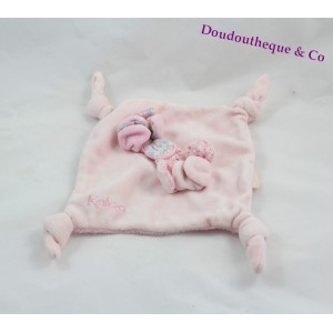 Doudou Lapin marionnette HISTOIRE D'OURS blanc et crème les z'animoos 25 cm HO2132