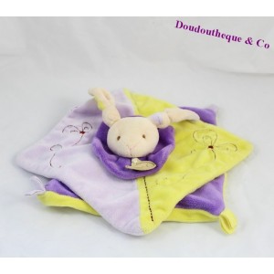 Bunny Flat Decke BABY NAT' lila und grüne Blumen 28 cm
