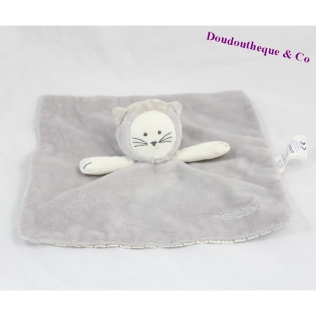 Doudou Flache Katze Obaibi grau und weiß gestreift unter Doudou Flache Katze Obaibi grau und weiß gestreift unter