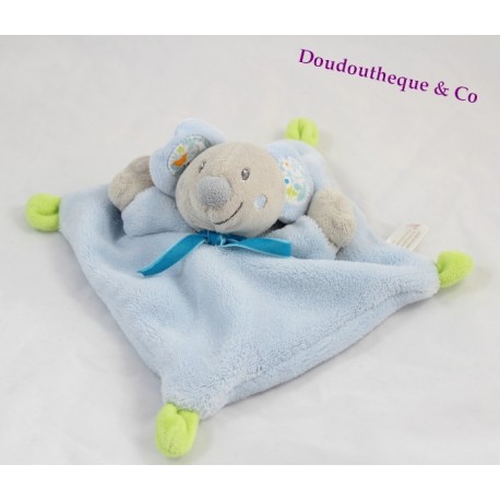 Peluche doudou Souris NICOTOY robe rose 27 cm