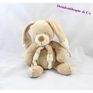 Doudou Plat lapin PLUSHIES Collection Beige 