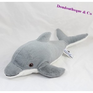Plüschdelfin MARINELAND grau weiß kurzhaarig 40 cm