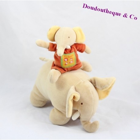 Peluche musicale éléphant MOULIN ROTY Les Loustics 25 cm Peluche musicale éléphant MOULIN ROTY Les Loustics 25 cm