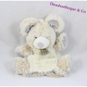 Doudou puppet mouse HISTORY OF BEAR z'animoos beige gray HO2133 24 cm