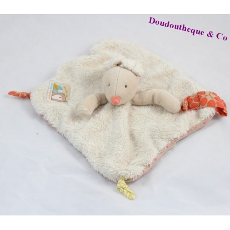 Doudou plat MOULIN ROTY Koko la Lune vert et blanc Doudou plat MOULIN ROTY Koko la Lune vert et blanc