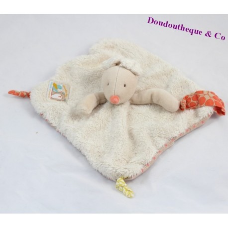 Doudou plat MOULIN ROTY Koko la Lune vert et blanc