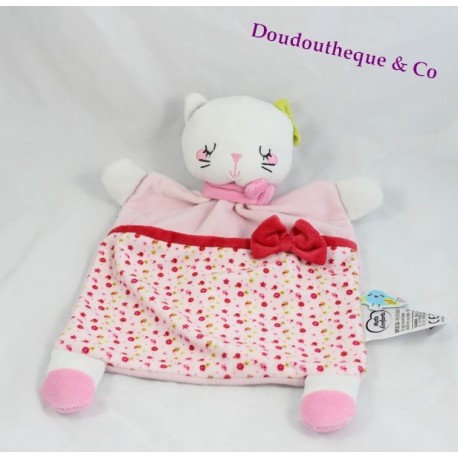 Doudou boule chat KALOO 18cm pull bleu