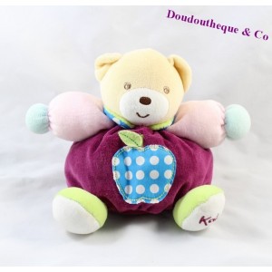 Doudou Ours KALOO boule ballons ronds 15 cm  	