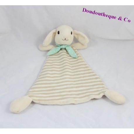 Flat blanket Sheep or lamb H&M stripe beige green scarf 30 cm